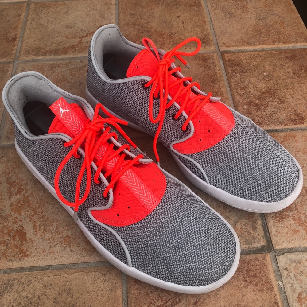 Nike Gray and Red Jordan Eclipse Shoes
